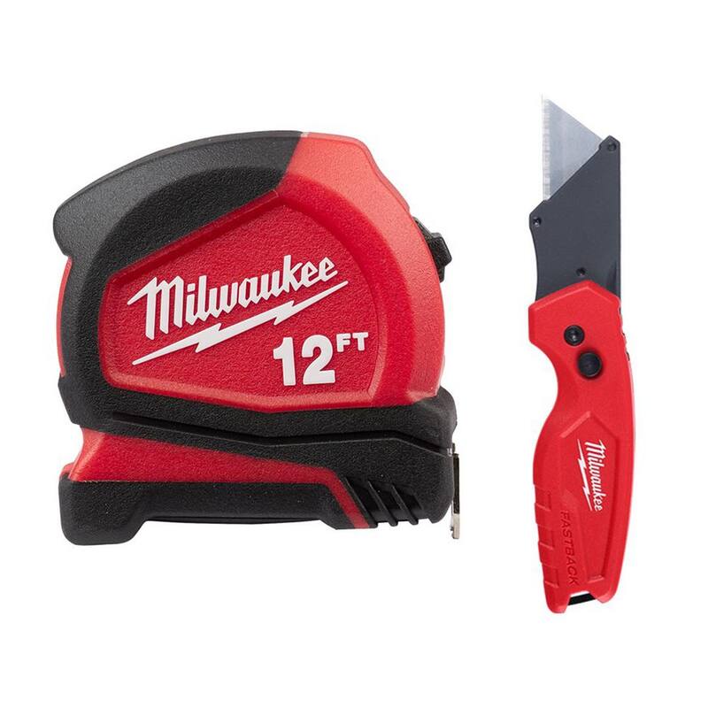 12 ft. Compact Tape Measure with Folding Utility Knife C321520