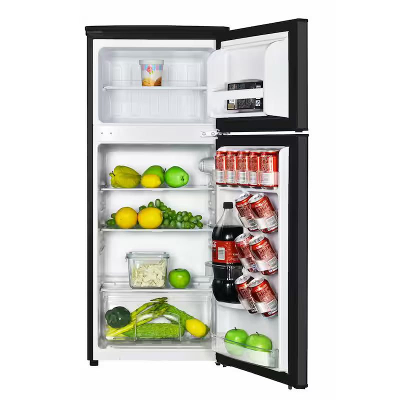 18.5 in. W 4.5 cu. ft. Black 2-Door Mini Refrigerator with Freezer R5195