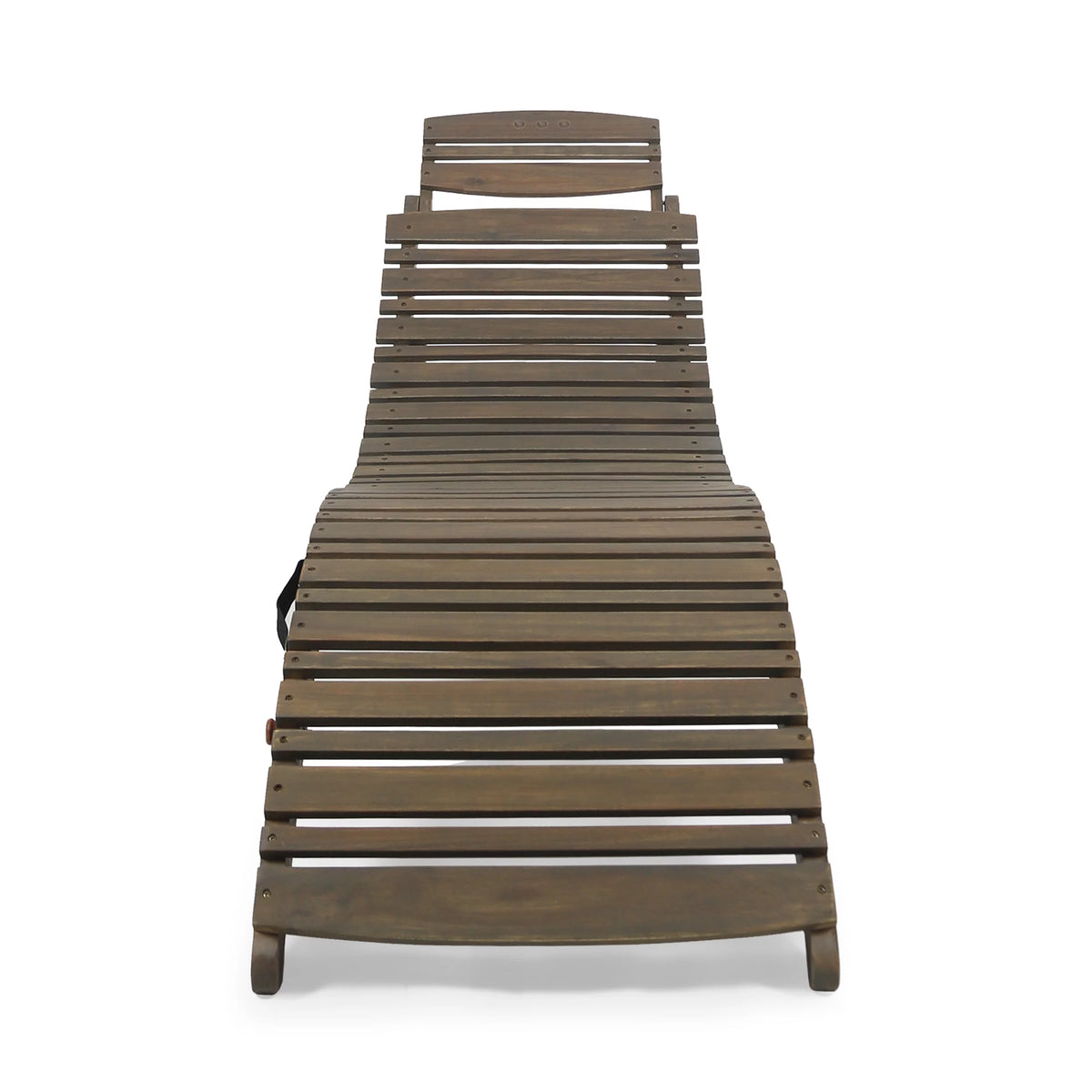 Gray Acacia Wood Foldable Chaise Lounge L4500
