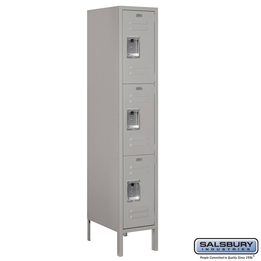 Gray Triple Tier Standard Metal Locker P26074
