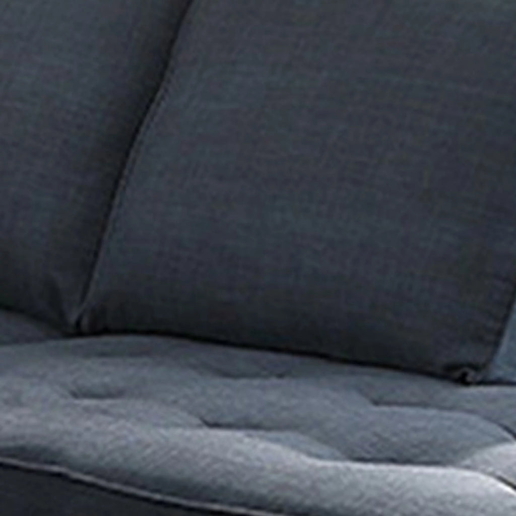 Blue Fabric L Shape Sectional Sofa with Reversible Chaise M9965