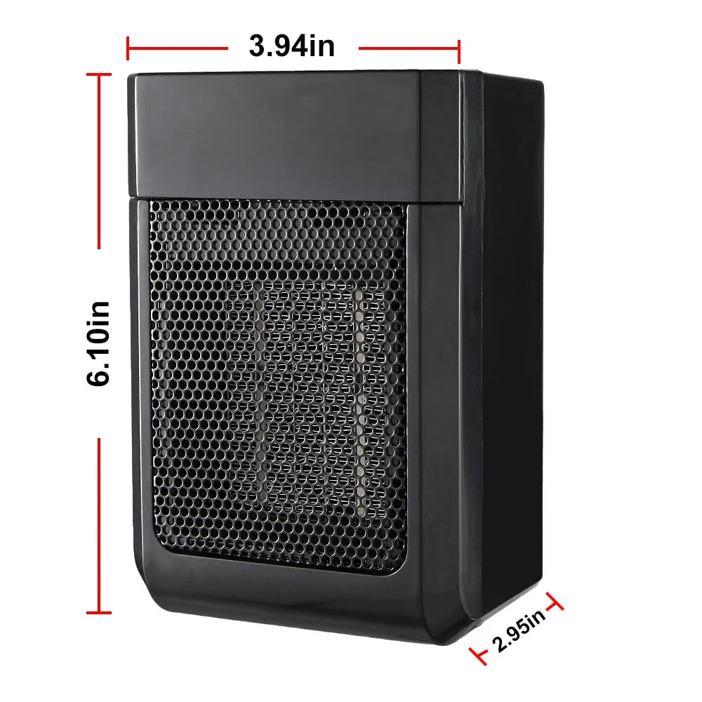 500W Mini Black Ceramic Electric Heater J2801