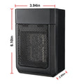 500W Mini Black Ceramic Electric Heater J2801