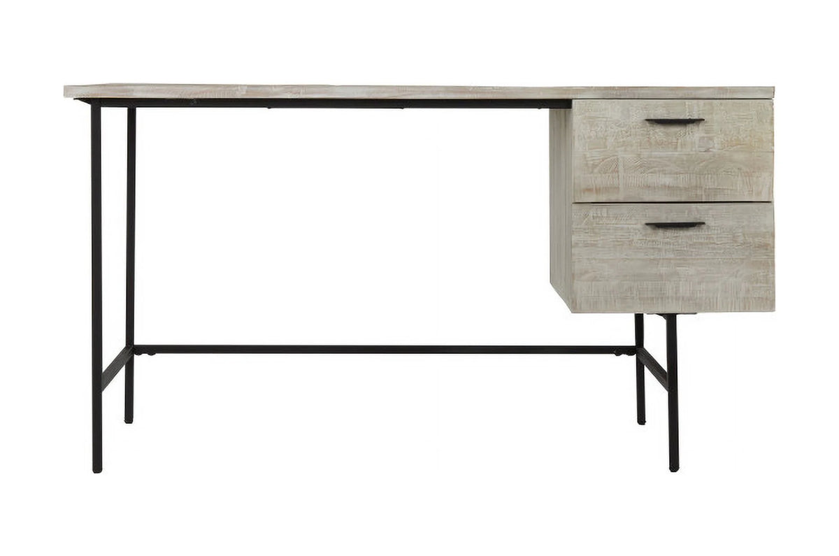 55 in. Solid Wood Writing Desk with Two Drawers L993